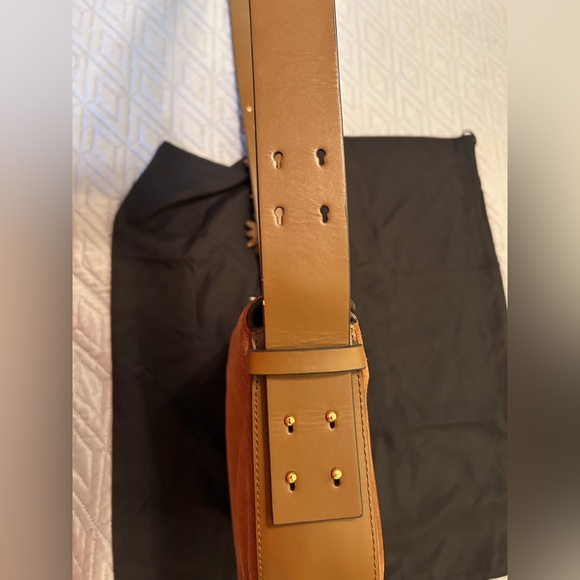 IMNYC Isaac Mizrahi Suede Crossbody Bag with leather and suede flower accents - Picture 7 of 11